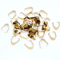 100pcs Stainless Steel Gold Plated Pendant Pinch Bail Clasps Necklace Hooks Clips Connector For DIY Jewelry Making Findings