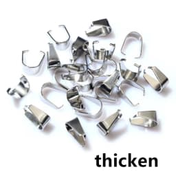 100pcs Stainless Steel Gold Plated Pendant Pinch Bail Clasps Necklace Hooks Clips Connector For DIY Jewelry Making Findings