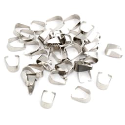 100pcs Stainless Steel Gold Plated Pendant Pinch Bail Clasps Necklace Hooks Clips Connector For DIY Jewelry Making Findings