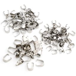 100pcs Stainless Steel Gold Plated Pendant Pinch Bail Clasps Necklace Hooks Clips Connector For DIY Jewelry Making Findings