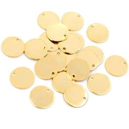 6 8 10 12 15 18 20 25mm Charms 316 Stainless Steel Gold Plated Round One Hole Charm DIY Necklace Pendant Jewelry Finding