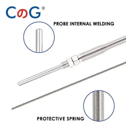 0-800 Degree M8 1m 2m 3m 5m K J PT100 Type 50mm 150mm 100mm 200mm Probe Screw Thread Cable Thermocouple Oven Temperature Sensor