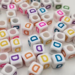 Diy Letter Beads Square Shape Bead Acrylic 6mm Single Colorful Alphabet Beads Women for Jewelry Making Bracelet Necklace 100pcs