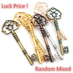 83x31mm 2pcs Bronze Green Gold Colors Antique silver color Plated Key Handmade Charms Pendant:DIY for bracelet necklace