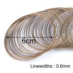 Wholesale 100 Loops 0.6mm Thick Memory Beading Steel Wire for DIY Jewelry Findings Bangle Bracelet Creative Handicraft Making