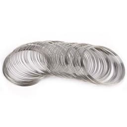 Wholesale 100 Loops 0.6mm Thick Memory Beading Steel Wire for DIY Jewelry Findings Bangle Bracelet Creative Handicraft Making