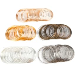 Wholesale 100 Loops 0.6mm Thick Memory Beading Steel Wire for DIY Jewelry Findings Bangle Bracelet Creative Handicraft Making