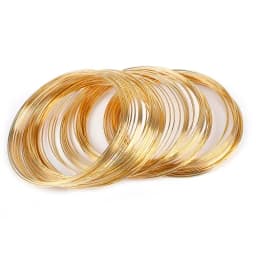 Wholesale 100 Loops 0.6mm Thick Memory Beading Steel Wire for DIY Jewelry Findings Bangle Bracelet Creative Handicraft Making