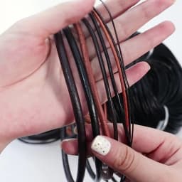 2-5 Yards 100% Genuine Cow Leather Round Thong Cord Leather Cord String Rope for DIY Necklace Bracelet DIY Jewelry Making