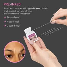 White Eyebrow Mapping String for Microblading Brow Map Line Premium Pre-Inked Measuring tool for Eyebrow Tattoo Permanent Makeup