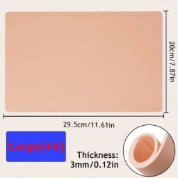 15/10/8/5/1pcs Tattoo Practice Skin 3MM Silicone Fake Skin Double-Sided for Permanent Makeup Training Supply Tattoo Accessory