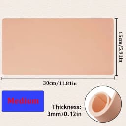 15/10/8/5/1pcs Tattoo Practice Skin 3MM Silicone Fake Skin Double-Sided for Permanent Makeup Training Supply Tattoo Accessory