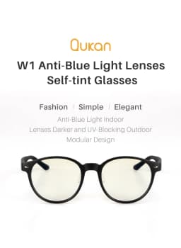 Qukan Anti-Blue-rays W1 Glasses Photochromic Protective Glasses 35% Blue Blocking Modular Design For Daily Life