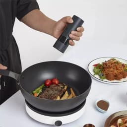 huohou Electric Grinder Automatic Mill Pepper And Salt LED Light 5 Modes Peper Spice Grain Pulverizer For Cooking