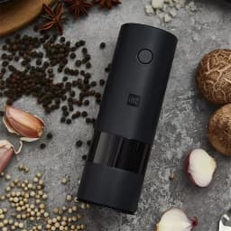 huohou Electric Grinder Automatic Mill Pepper And Salt LED Light 5 Modes Peper Spice Grain Pulverizer For Cooking