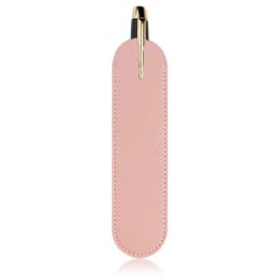 Custom Letters PU Leather Pencil Case Advertising Company Logo School Office Small Pen Holder Ballpen Storage Bag DIY Name Gift