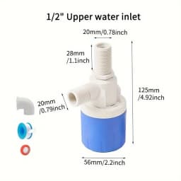 Fully Automatic Water Level Control Float Valve, Automatic Shut-Off Mini Float Valve, No Electricity Required, Automatic Water Level Controller for Water Tanks and Water Towers