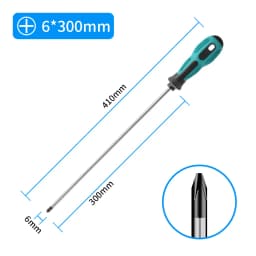 Extended 410mm Screwdriver Long Slotted Phillips Screwdriver Rubber Handle Multipurpose Magnetic Electric Screwdriver Tools