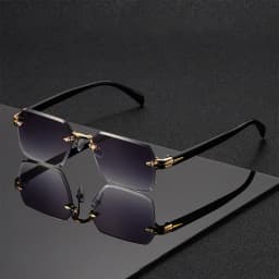 Classic Unisex Fashion Sunglasses Frameless Trendy Eyewear for Holiday Costume Suitable Best Gift for Festive Occasions
