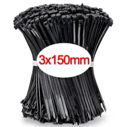 100 PCS Self-locking Plastic Nylon Tie Black Fastening Strap Cable-Tie-Set Cable Zip Tie Fastening Ring Zip Wraps Strap Tie