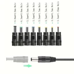 8Pcs AC DC 5.5X 2.1 MM Female Jack Plug Adapter Connectors TO 6.3 6.0 5.5 4.8 4.0 3.5mm 2.5 2.1 1.7 1.35mm Male Power Adaptor