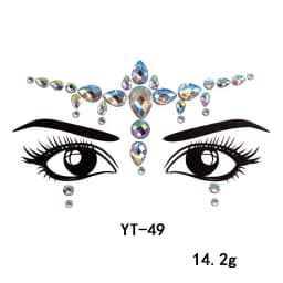 Face Jewels Tattoos for Women Party Makeup Decor Diamond Rhinestone Face Stickers 3D Self Adhesive Body Eyebrow Diamond Stickers