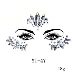 Face Jewels Tattoos for Women Party Makeup Decor Diamond Rhinestone Face Stickers 3D Self Adhesive Body Eyebrow Diamond Stickers