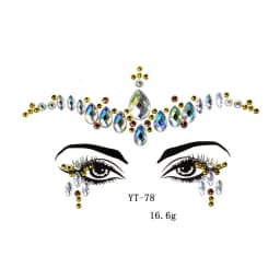 Face Jewels Tattoos for Women Party Makeup Decor Diamond Rhinestone Face Stickers 3D Self Adhesive Body Eyebrow Diamond Stickers