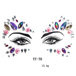 Face Jewels Tattoos for Women Party Makeup Decor Diamond Rhinestone Face Stickers 3D Self Adhesive Body Eyebrow Diamond Stickers