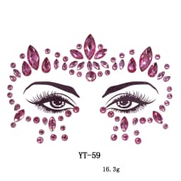 Face Jewels Tattoos for Women Party Makeup Decor Diamond Rhinestone Face Stickers 3D Self Adhesive Body Eyebrow Diamond Stickers