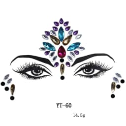 Face Jewels Tattoos for Women Party Makeup Decor Diamond Rhinestone Face Stickers 3D Self Adhesive Body Eyebrow Diamond Stickers