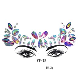 Face Jewels Tattoos for Women Party Makeup Decor Diamond Rhinestone Face Stickers 3D Self Adhesive Body Eyebrow Diamond Stickers