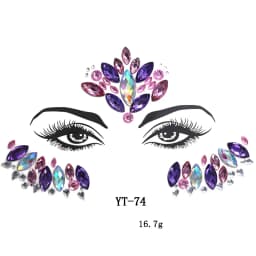 Face Jewels Tattoos for Women Party Makeup Decor Diamond Rhinestone Face Stickers 3D Self Adhesive Body Eyebrow Diamond Stickers