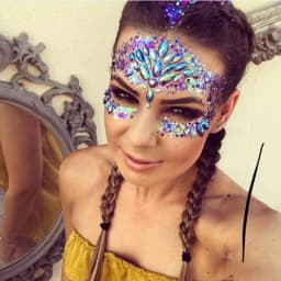 Face Jewels Tattoos for Women Party Makeup Decor Diamond Rhinestone Face Stickers 3D Self Adhesive Body Eyebrow Diamond Stickers