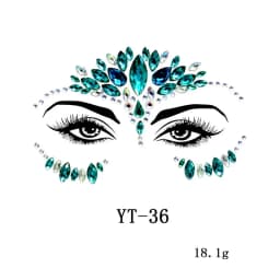 Face Jewels Tattoos for Women Party Makeup Decor Diamond Rhinestone Face Stickers 3D Self Adhesive Body Eyebrow Diamond Stickers