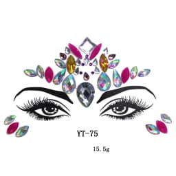 Face Jewels Tattoos for Women Party Makeup Decor Diamond Rhinestone Face Stickers 3D Self Adhesive Body Eyebrow Diamond Stickers