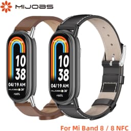 Mi Band 10 11 9 8 Leather Strap For MiBand 9 Bracelet Replacement Watchband for Xiaomi Smart Band 8 NFC Version Miband 8 Strap
