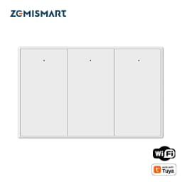 Zemismart WiFi Switch 1 2 3 Gangs Light Switches Neutral Required Work with Tuya Smart Life Remote Control US Push Interruptor
