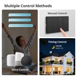 Zemismart Zigbee US AU Wall Light Switch with Neutral 1 2 3 4 6 Gangs Smart Interruptor Work with Tuya Alexa Google Home