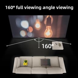 VEIDADZ Projector Screen 60 72 84 100 120 130 in White Grid Anti-Light 160° Viewing Angle Reflective Screen Indoor Outdoor Movie