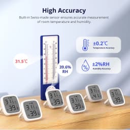 1-4PCS SONOFF SNZB-02D Zigbee LCD Digital Thermometer Smart Temperature Humidity Sensor APP Monitoring Work with Alexa Google