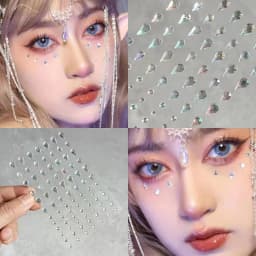 1 Pcs Self Adhesive Colored Diamonds Eyeshadow Stickers Color Crystal Diamond DIY Eyes Face Body Makeup Decorations Rhinestones