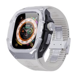 Heavy Metal Stainless Steel Rubber Case For Apple Watch Ultra 2 Ultra 1 49mm Shockproof Case For iWatch Series 9 8 7 6 5 44MM 45