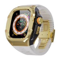 Heavy Metal Stainless Steel Rubber Case For Apple Watch Ultra 2 Ultra 1 49mm Shockproof Case For iWatch Series 9 8 7 6 5 44MM 45