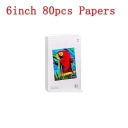 MIjia Photo Printer Dedicated 6-inch 80 pcs Back Self-adhesive Photo Paper Colored Tape Set HD Protective Film Photo Papers