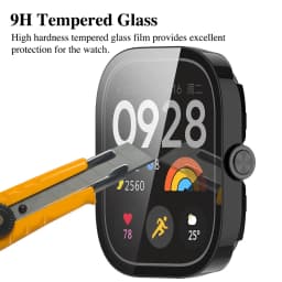 Hard Case+Glass for Xiaomi Redmi Watch 4 Screen Protector Tempered Glass Bumper Protection Cover Protective Shell Accessories