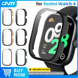 Hard Case+Glass for Xiaomi Redmi Watch 4 Screen Protector Tempered Glass Bumper Protection Cover Protective Shell Accessories