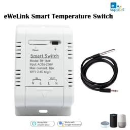 WiFi Smart Switch Tuya ewelink Temperature Switch TH16 RF433 Intelligent Monitoring Thermostat Compatible with Alexa Google Home