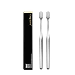 Kingubznis Gold Toothbrush Luxury Gold Silver Teeth Brush Men Women Adult Toothbrushes Brand New Electroplated Dental Brushes