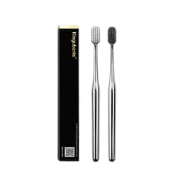 Kingubznis Gold Toothbrush Luxury Gold Silver Teeth Brush Men Women Adult Toothbrushes Brand New Electroplated Dental Brushes
